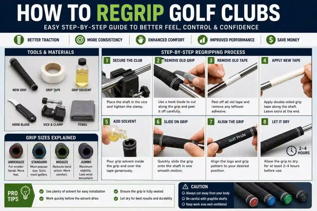 How to Regrip Golf Clubs - Step-by-Step process